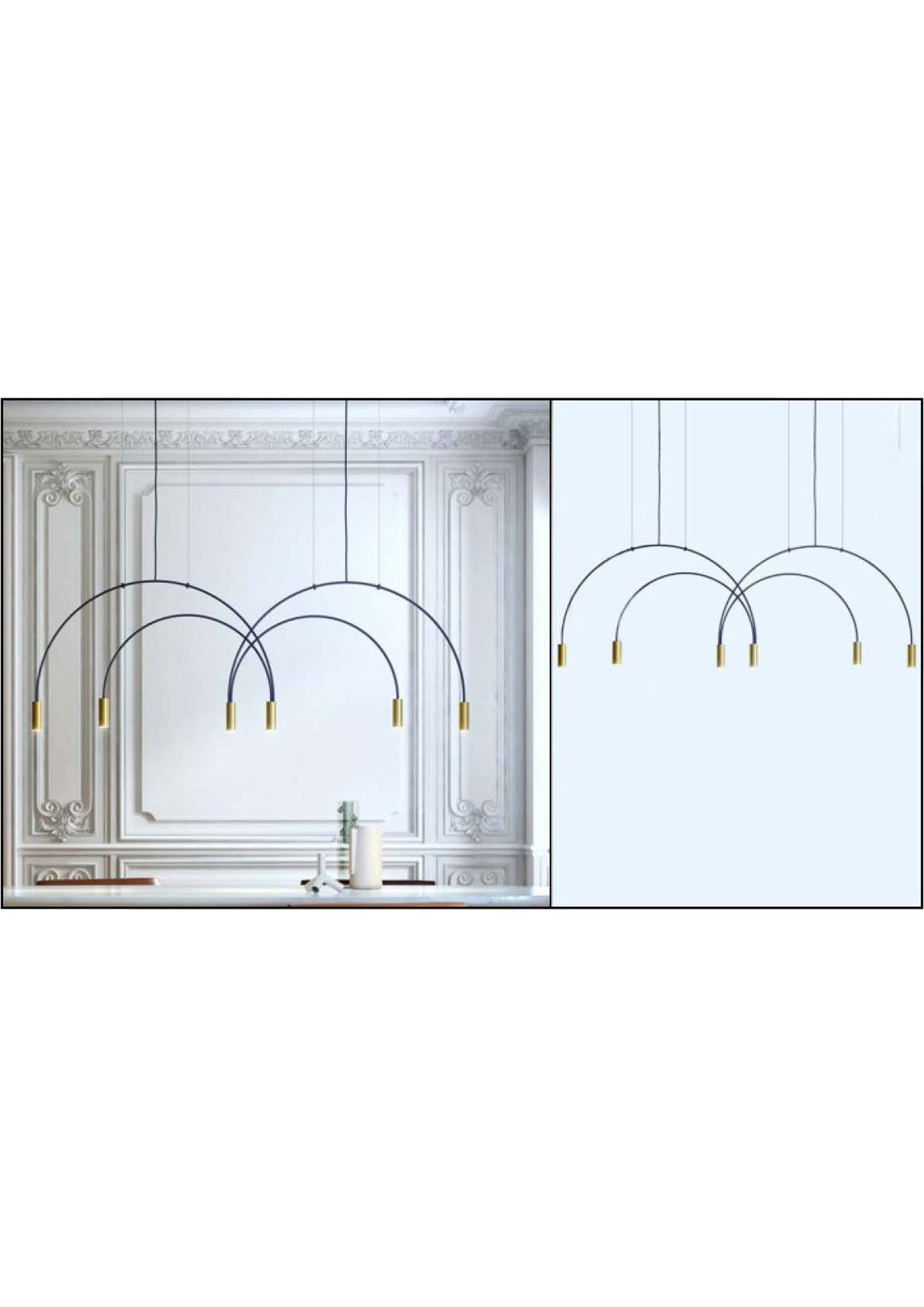 Beyond Lights - Brass Pendant Lamp- GL